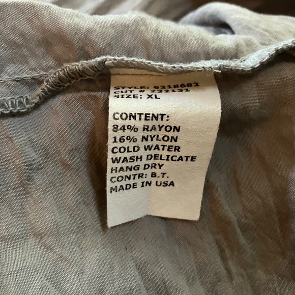 CUT LOOSE Grey Sheer Ruffle Hem Open Front Blazer - Picture 5 of 5